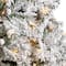 10ft. Pre-Lit Flocked White River Mountain Pine Artificial Christmas Tree, Clear LED Lights